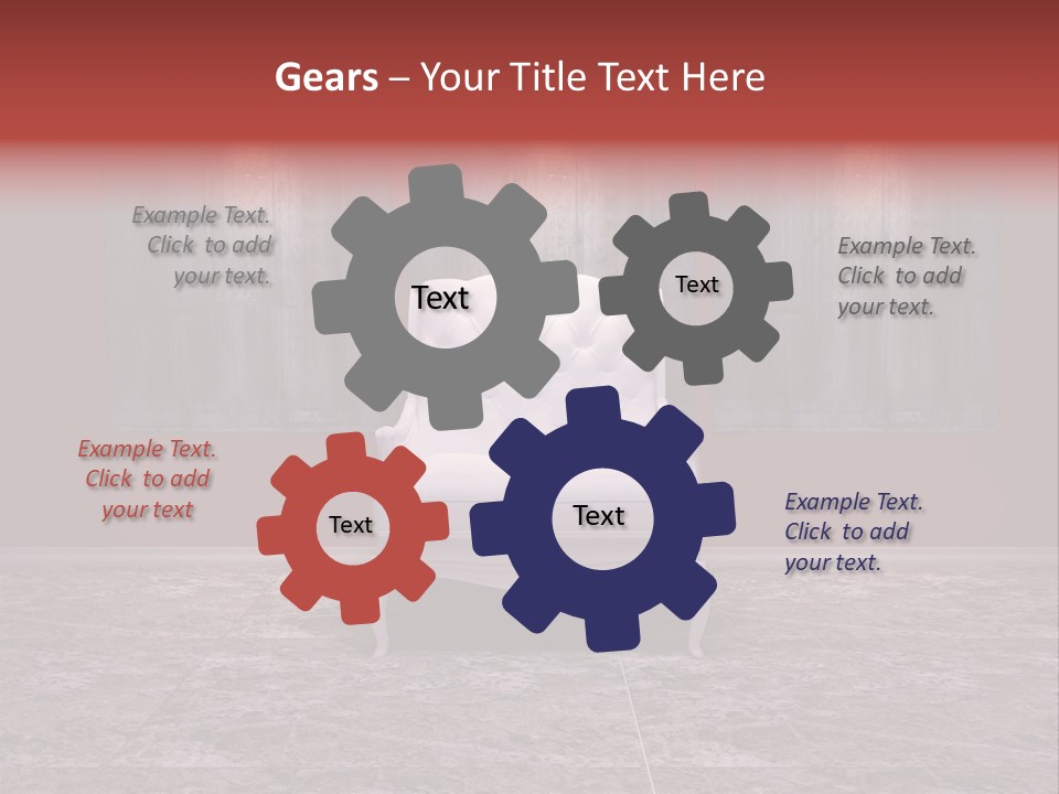 Bedroom Sofa Chairs PowerPoint Template