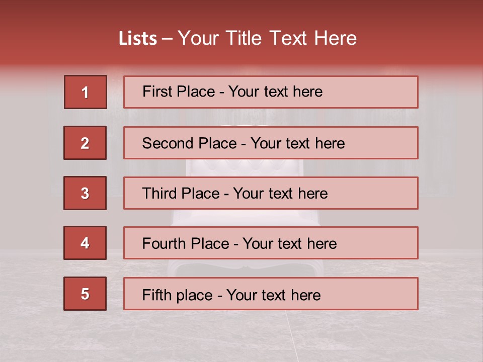 Bedroom Sofa Chairs PowerPoint Template