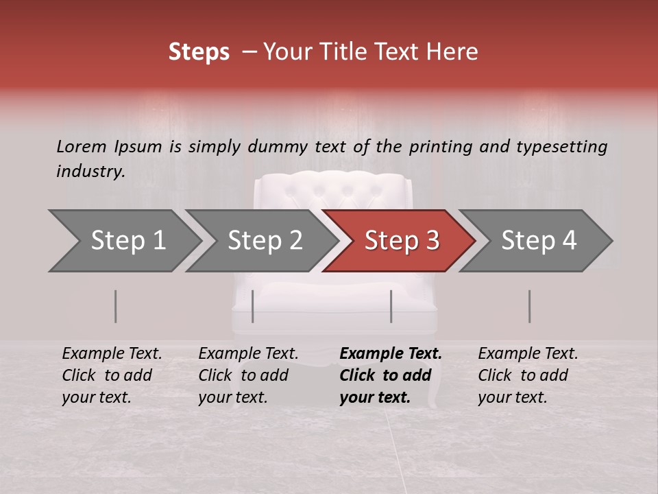 Bedroom Sofa Chairs PowerPoint Template