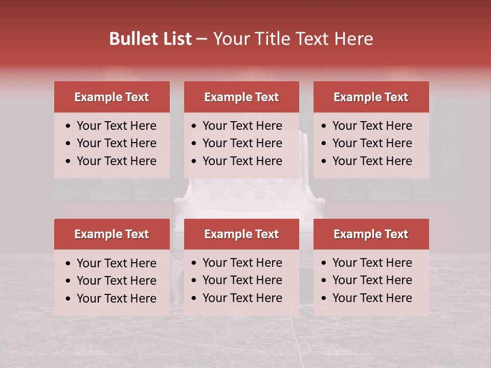 Bedroom Sofa Chairs PowerPoint Template