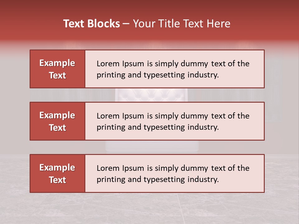 Bedroom Sofa Chairs PowerPoint Template