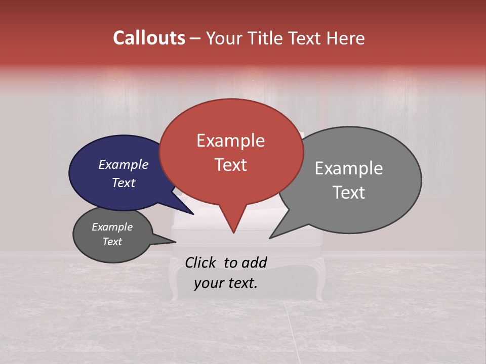 Bedroom Sofa Chairs PowerPoint Template