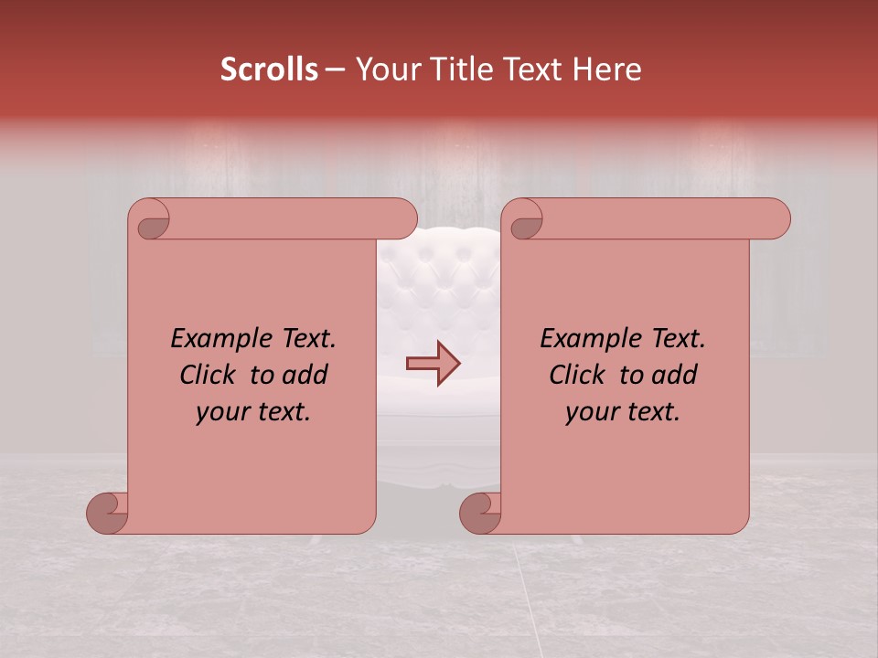Bedroom Sofa Chairs PowerPoint Template