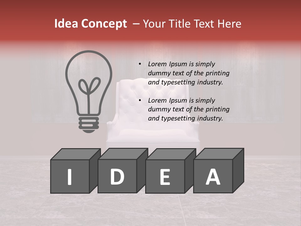 Bedroom Sofa Chairs PowerPoint Template