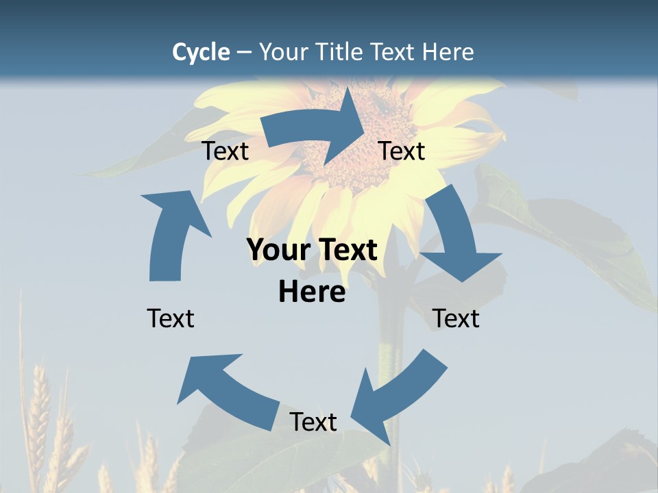 Flower Bright Bee PowerPoint Template