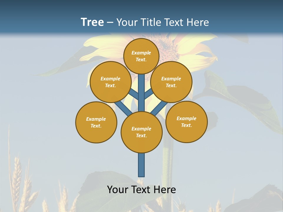 Flower Bright Bee PowerPoint Template