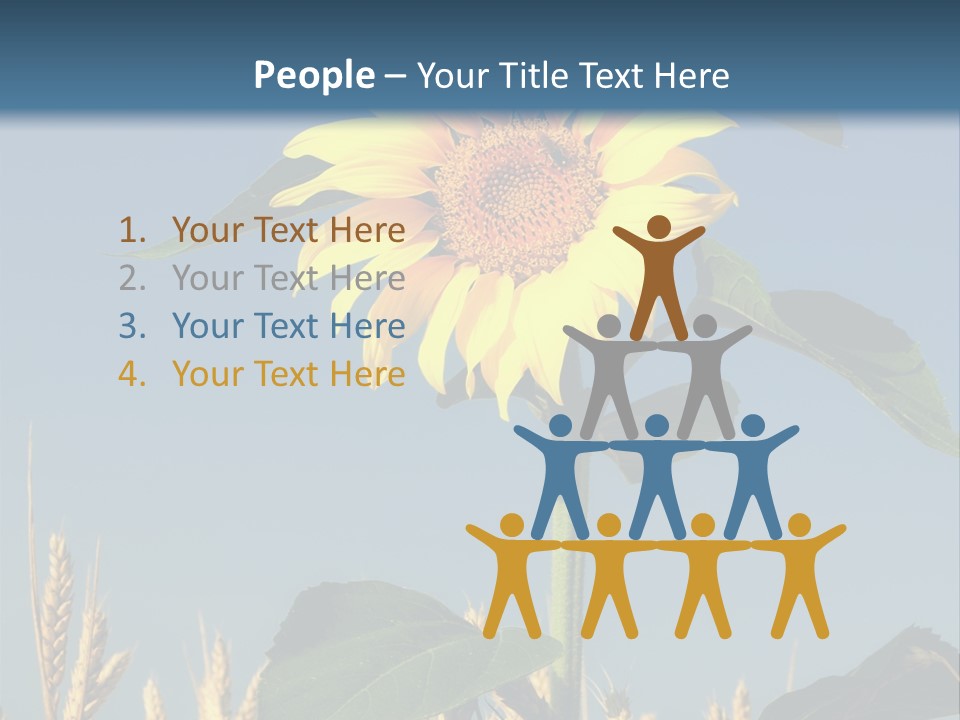 Flower Bright Bee PowerPoint Template