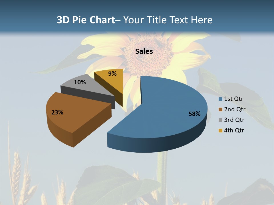 Flower Bright Bee PowerPoint Template