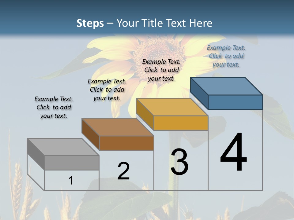 Flower Bright Bee PowerPoint Template