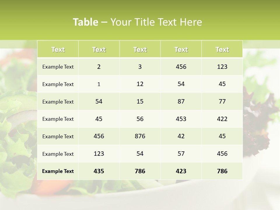 Healthy Salad PowerPoint Template