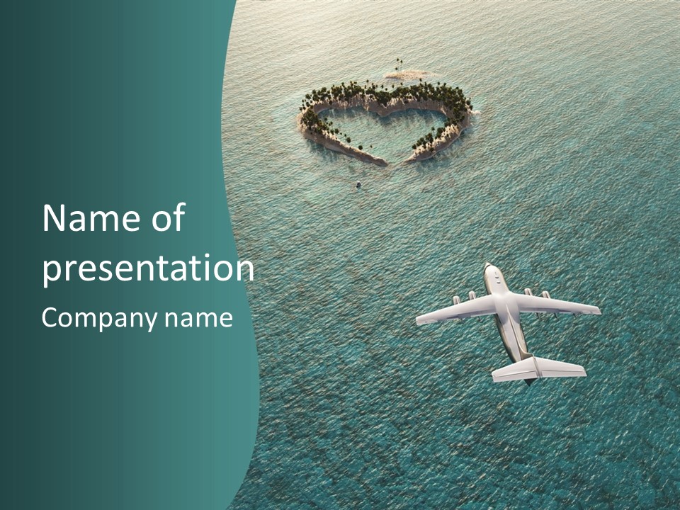 Heart Shaped Island PowerPoint Template