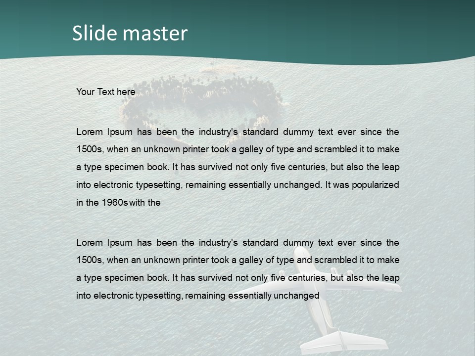 Heart Shaped Island PowerPoint Template