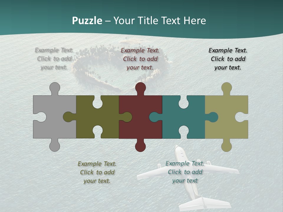 Heart Shaped Island PowerPoint Template