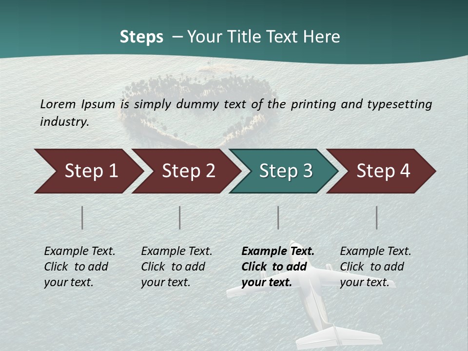 Heart Shaped Island PowerPoint Template