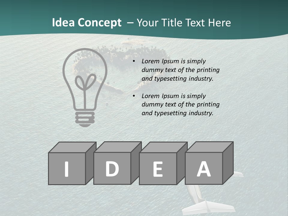 Heart Shaped Island PowerPoint Template