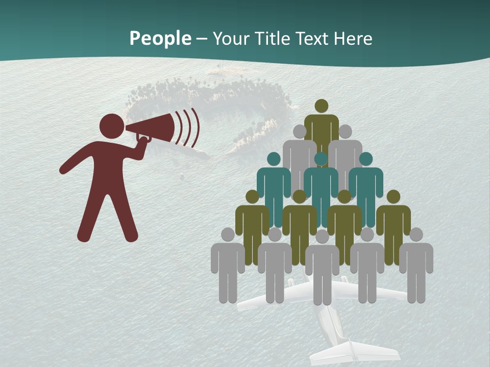 Heart Shaped Island PowerPoint Template