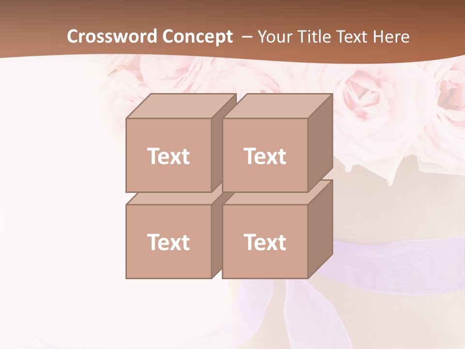 Pink Roses White Background PowerPoint Template