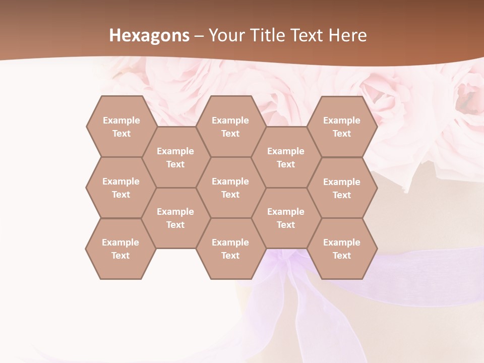 Pink Roses White Background PowerPoint Template