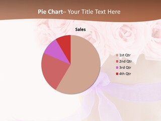 Pink Roses White Background PowerPoint Template