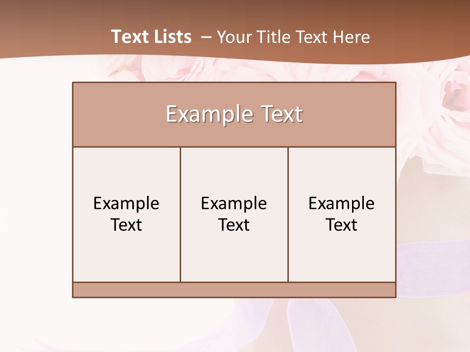 Pink Roses White Background PowerPoint Template