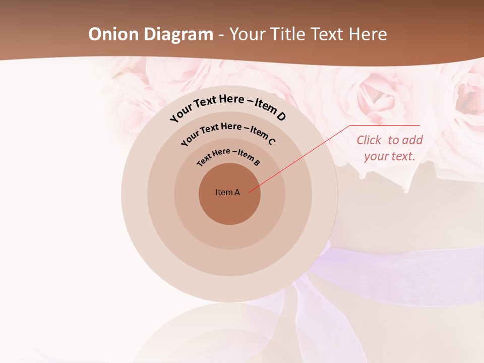 Pink Roses White Background PowerPoint Template