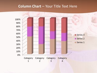 Pink Roses White Background PowerPoint Template