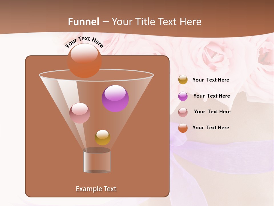 Pink Roses White Background PowerPoint Template