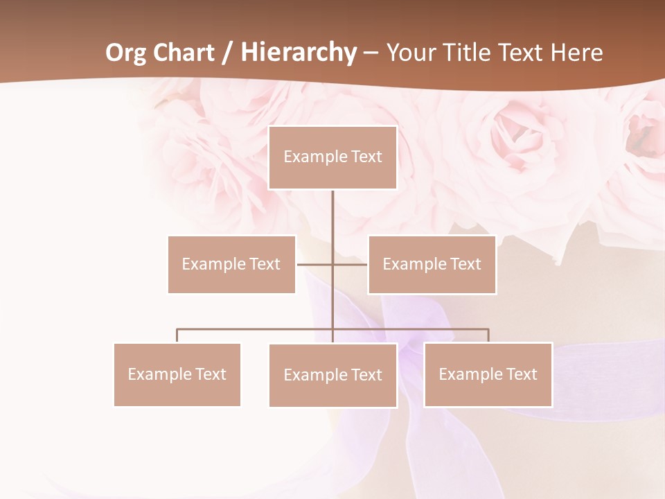 Pink Roses White Background PowerPoint Template