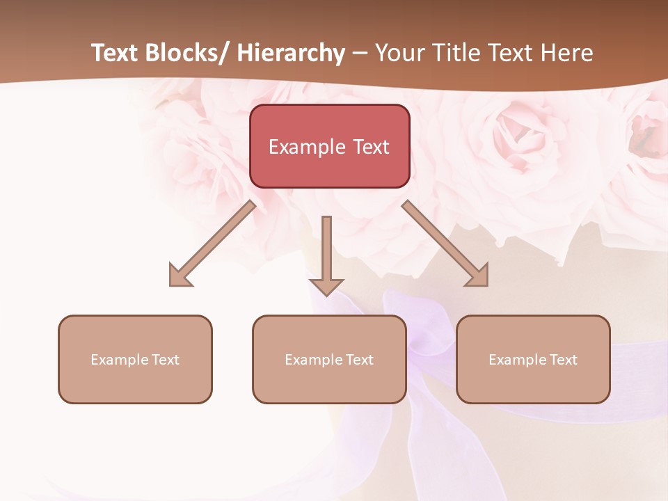 Pink Roses White Background PowerPoint Template