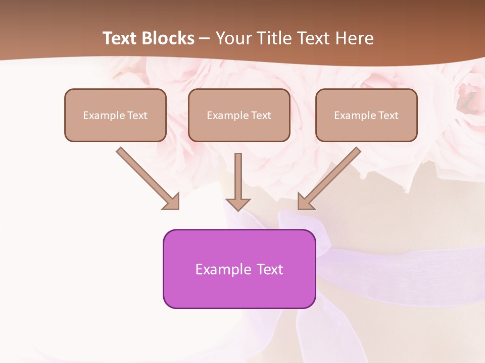 Pink Roses White Background PowerPoint Template