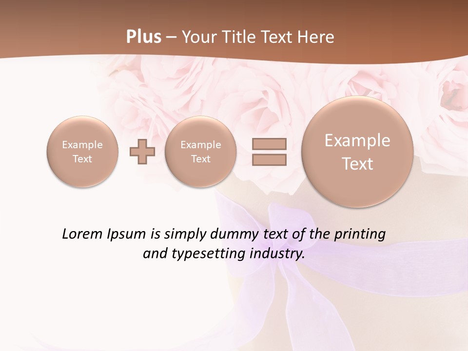 Pink Roses White Background PowerPoint Template