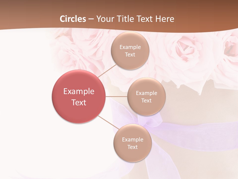 Pink Roses White Background PowerPoint Template