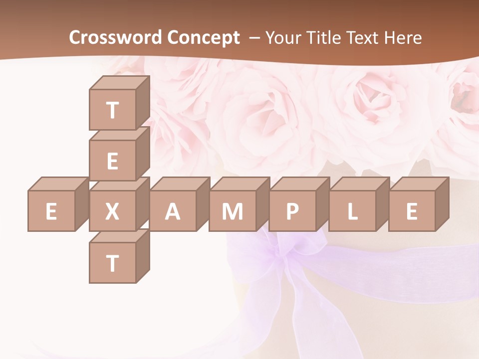 Pink Roses White Background PowerPoint Template