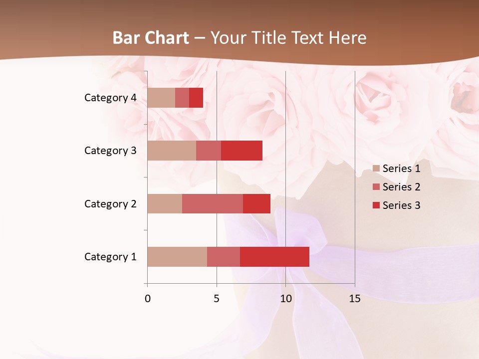 Pink Roses White Background PowerPoint Template