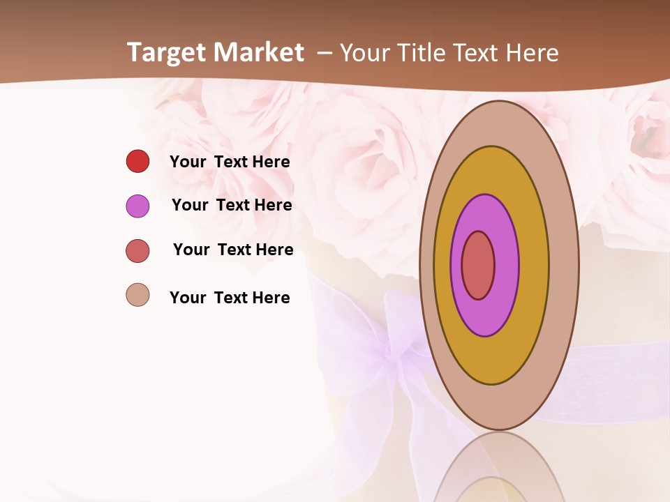 Pink Roses White Background PowerPoint Template
