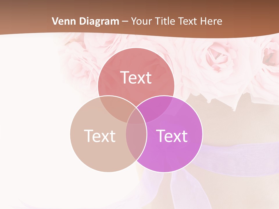 Pink Roses White Background PowerPoint Template