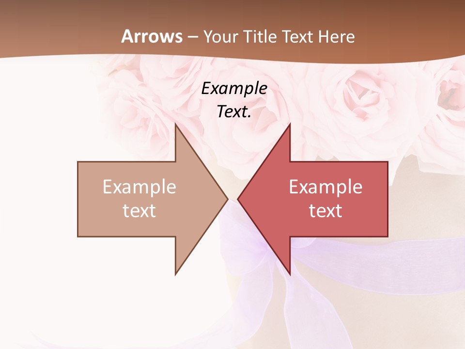 Pink Roses White Background PowerPoint Template