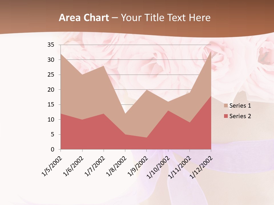 Pink Roses White Background PowerPoint Template
