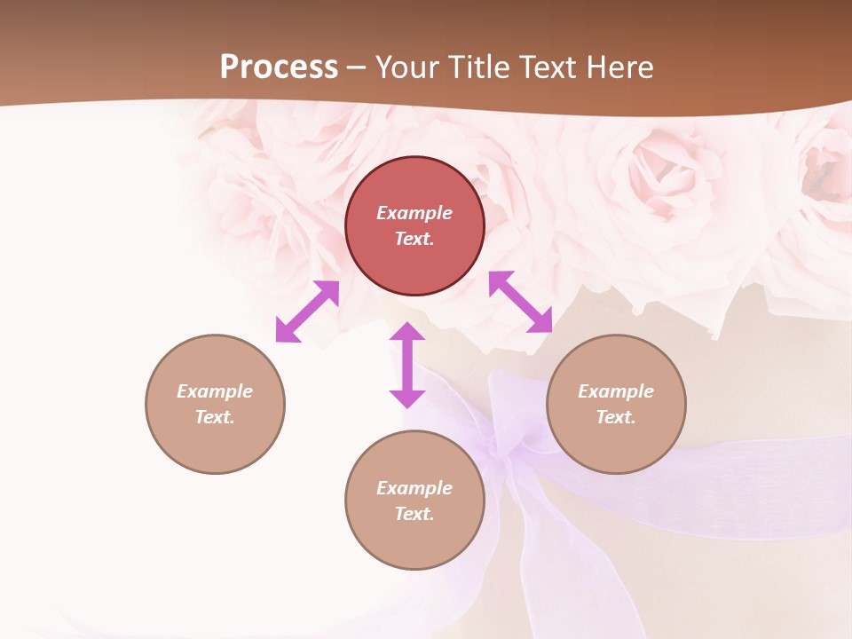 Pink Roses White Background PowerPoint Template