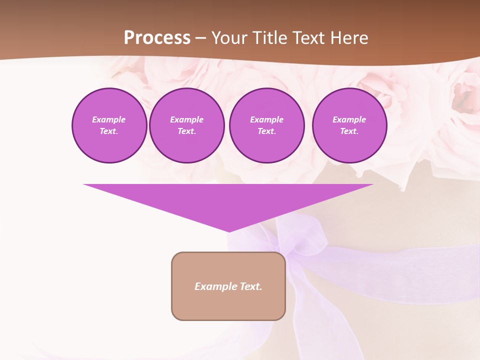 Pink Roses White Background PowerPoint Template