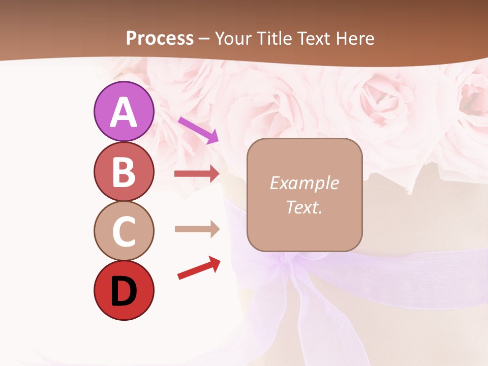 Pink Roses White Background PowerPoint Template