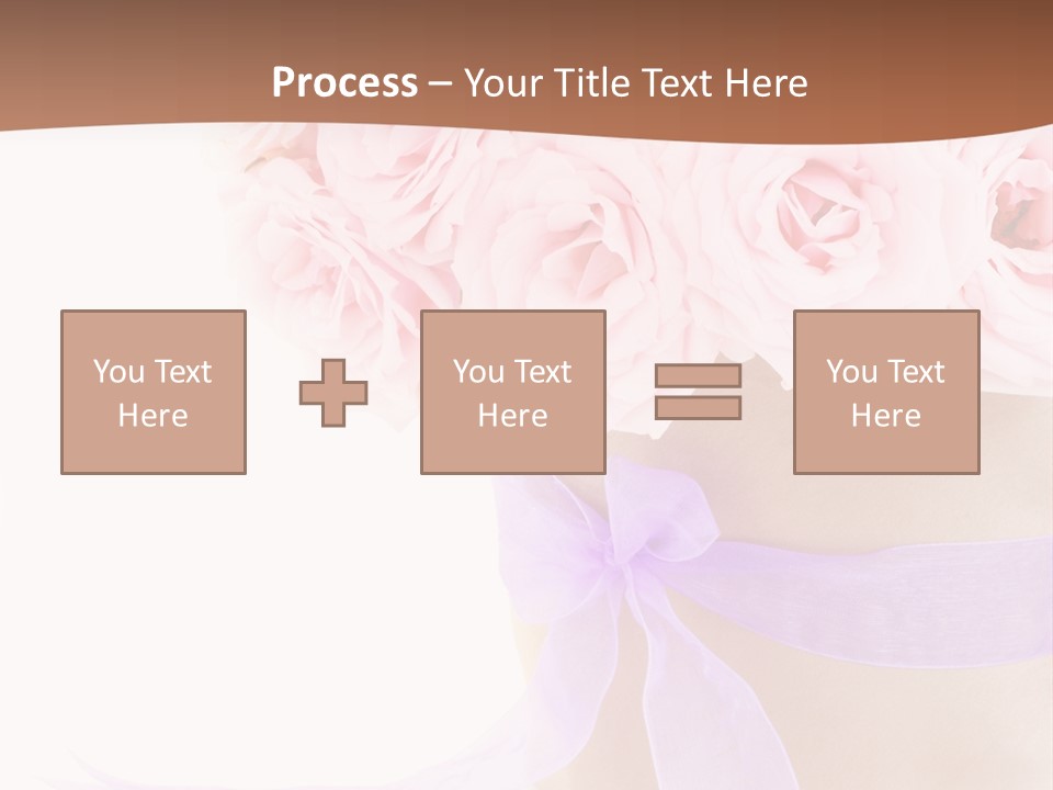 Pink Roses White Background PowerPoint Template