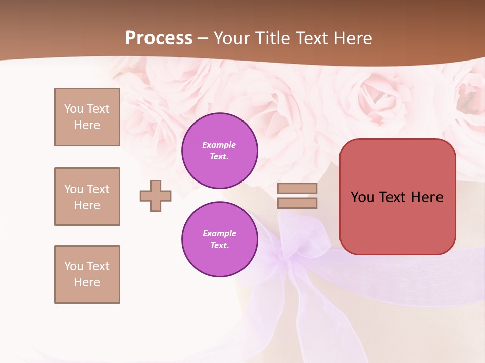 Pink Roses White Background PowerPoint Template