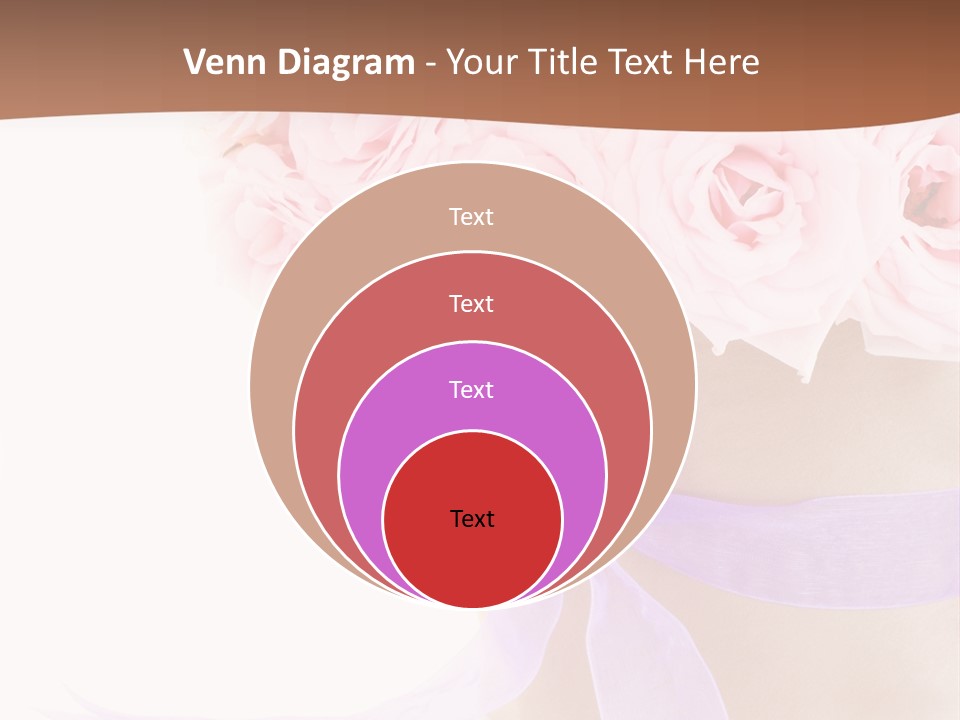 Pink Roses White Background PowerPoint Template