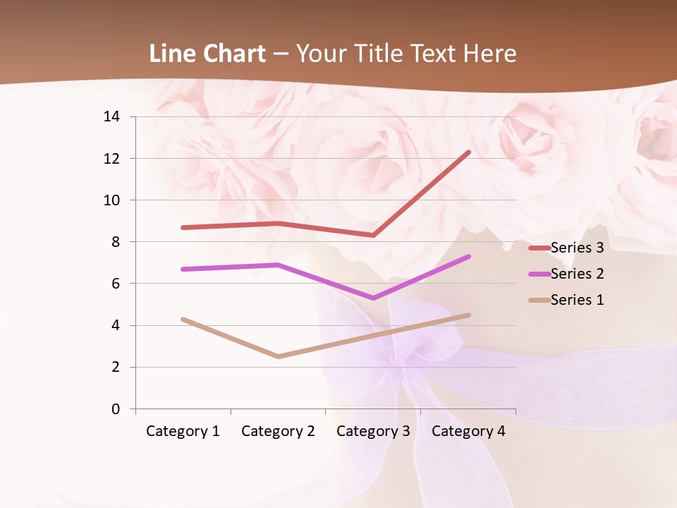 Pink Roses White Background PowerPoint Template