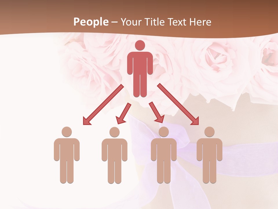 Pink Roses White Background PowerPoint Template