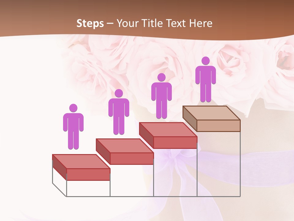 Pink Roses White Background PowerPoint Template