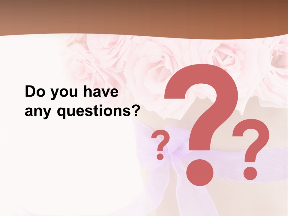 Pink Roses White Background PowerPoint Template