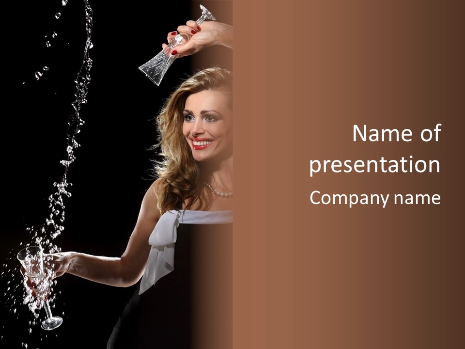 Stream Attractive Black PowerPoint Template