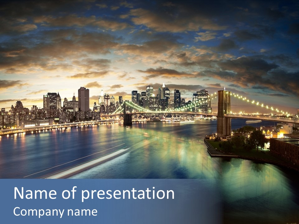 Brooklyn Bridge PowerPoint Template